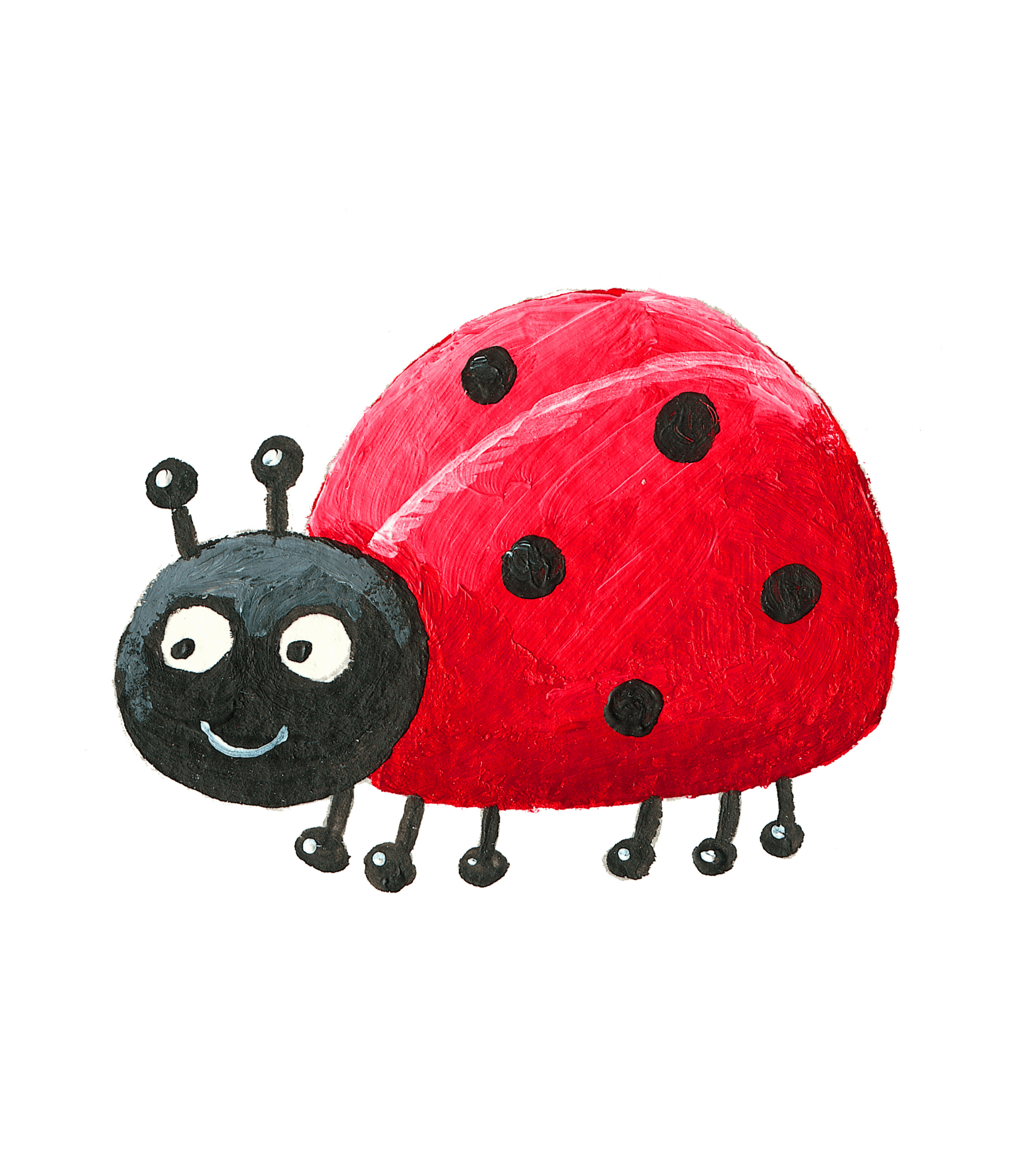 Smilende Mariehøne Viskestykke