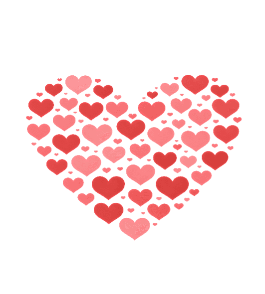 Disktrasa med Rodnande Hjärtan