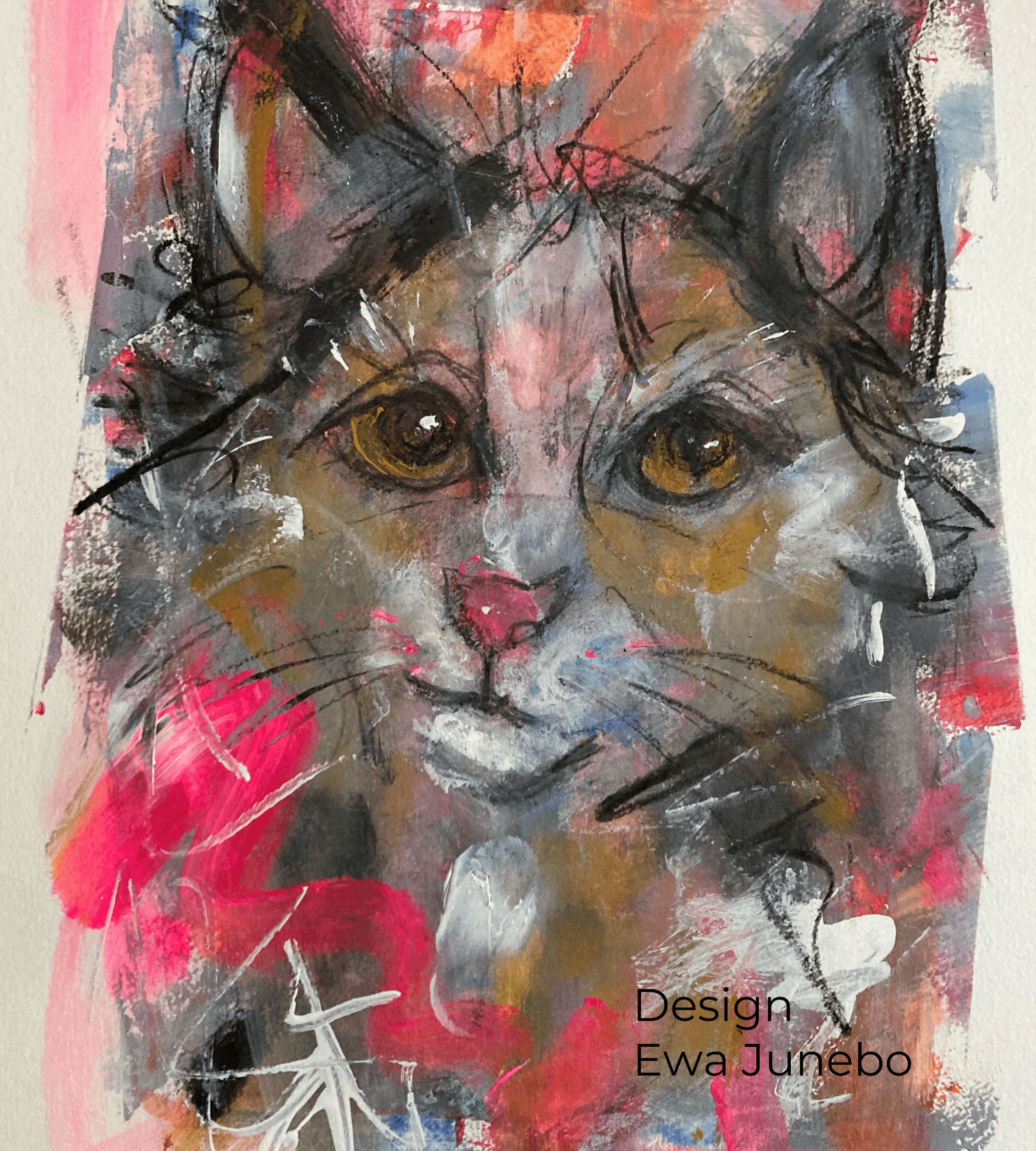 Abstract Cat Dishcloth