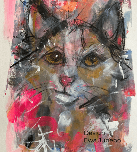 Abstract Cat Dishcloth